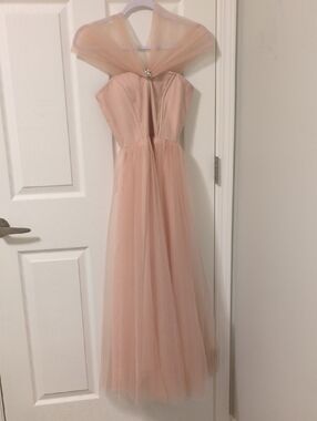 Jolie Loft Blush Tulle Evening Gown